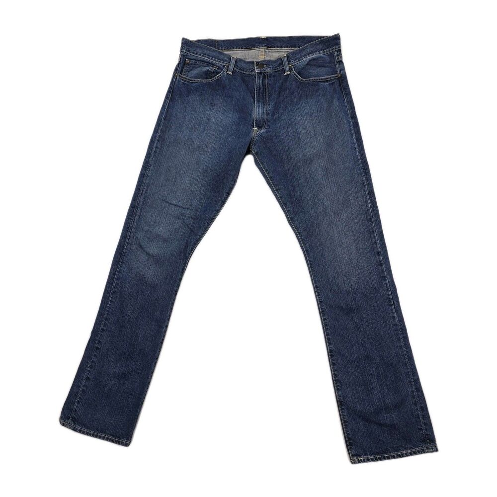 Polo Ralph Lauren Jeans Mens 36x34 Blue Slim Straight Leg Denim Zip Fly Classic